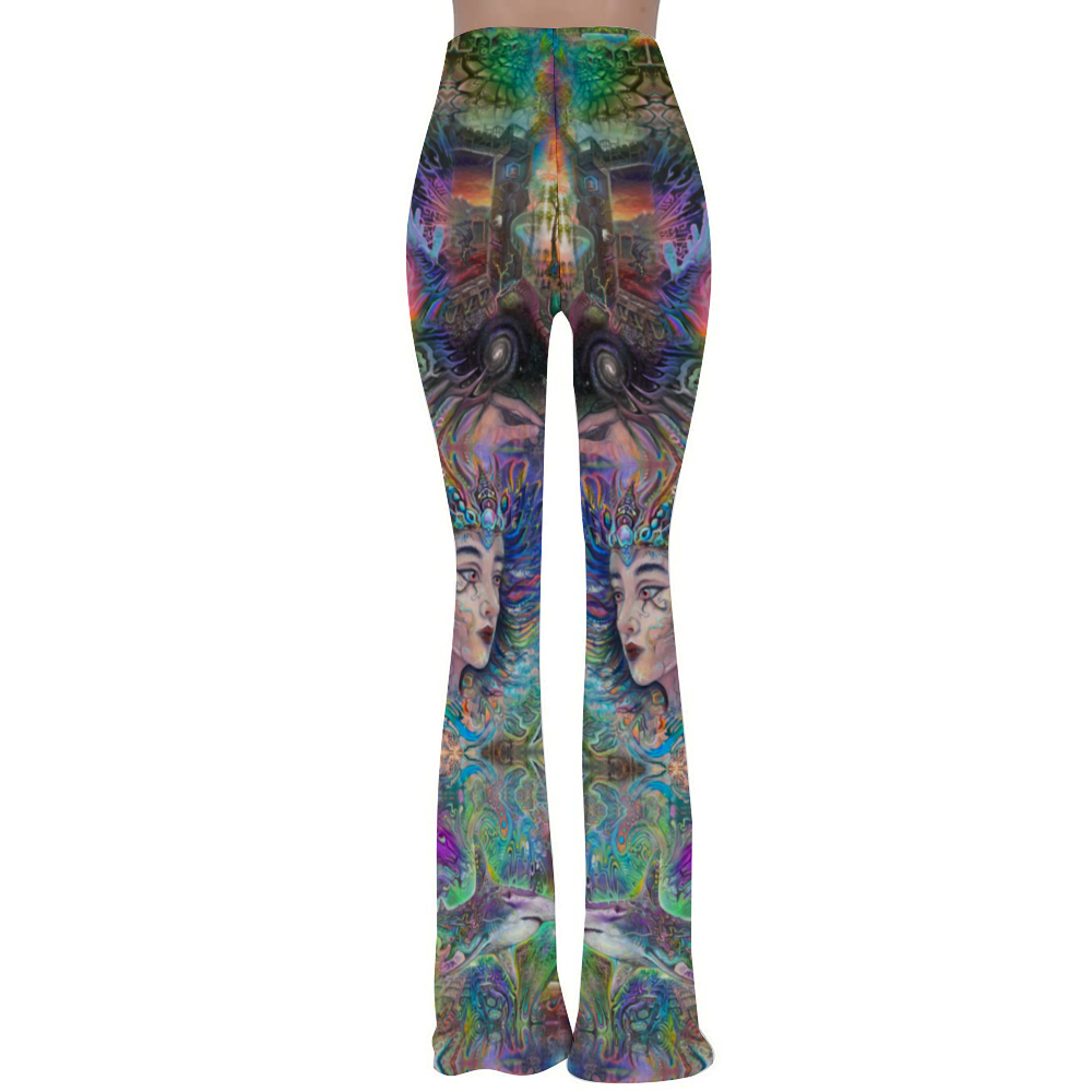 Celestial Feminine Bell Bottom Flare Pants Trousers