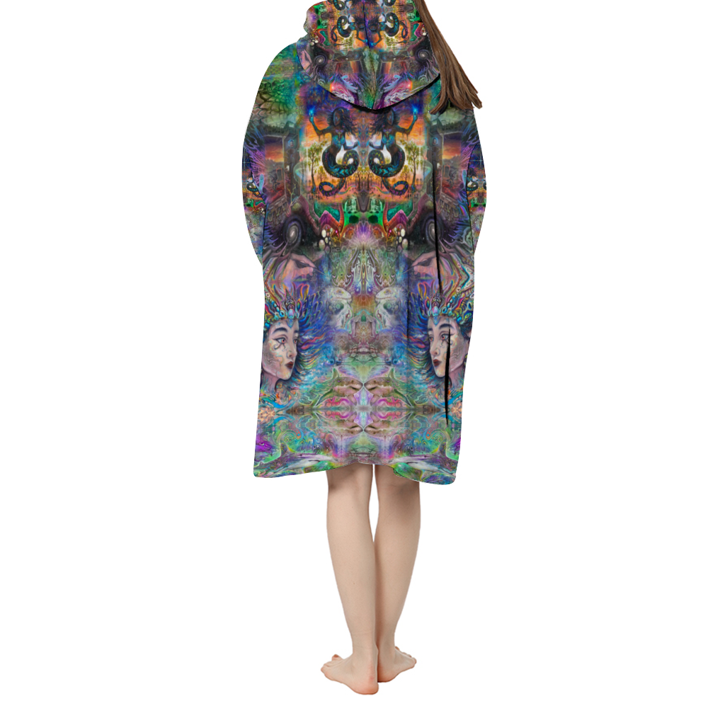 Celestial Feminine Hooded Blanket Robe