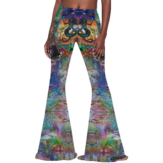 Celestial Feminine Bell Bottom Flare Pants Trousers