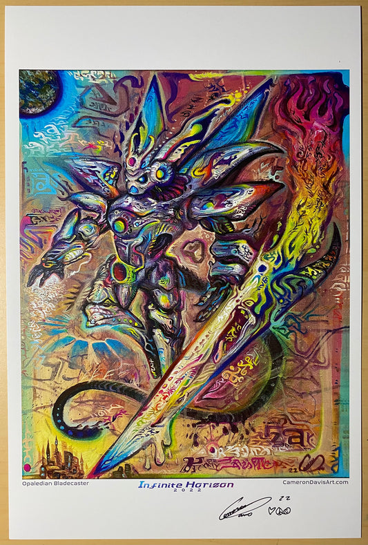Opaledian Bladecaster 8 by 12 inch Print
